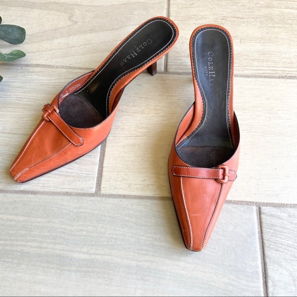 *Fits small* Cole Haan City Belted Leather Mules - Picture 5 of 7